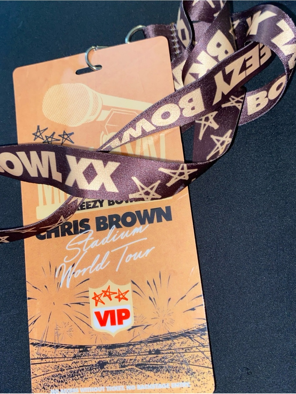 Stadium World Tour VIP Lanyard - Brown